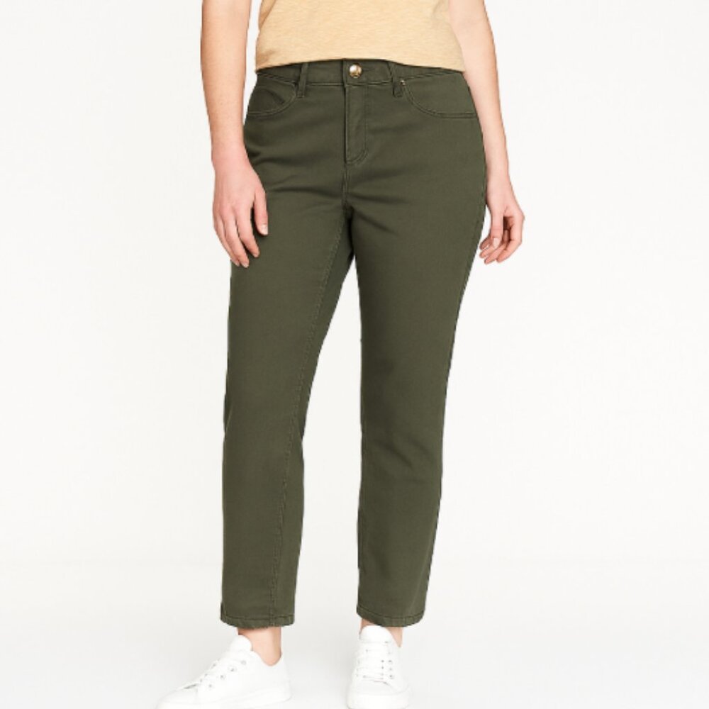 New Directions Weekend Women's Army Green Straight Leg Pants, size 10